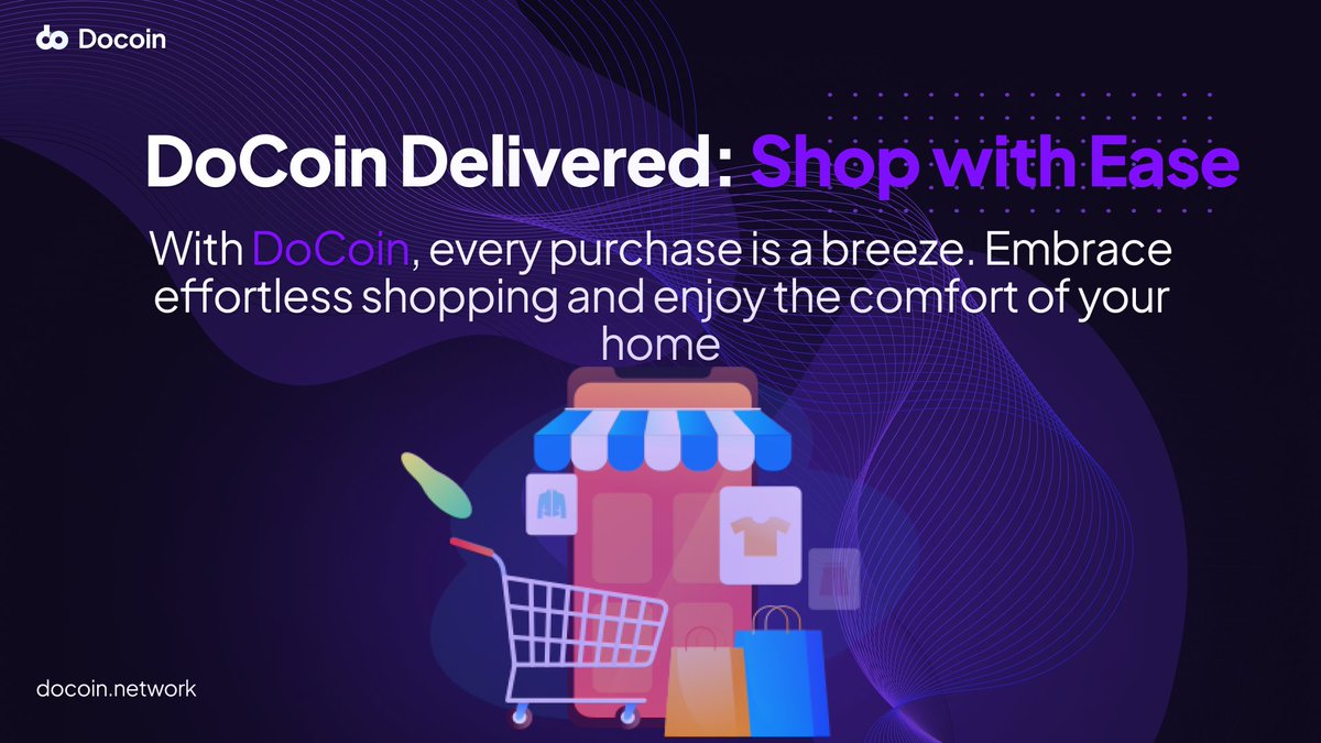 Shopping made simple with #DoCoin! 🛒💨 Every purchase is a breeze. Embrace the ease of shopping from the comfort of your home. Start your effortless shopping journey today! #EasyShopping #HomeComfort