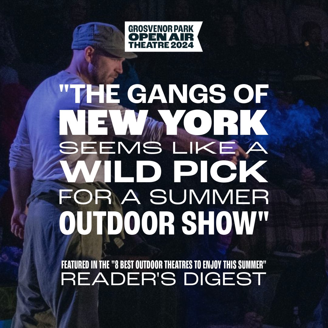 Something WILD is going down in the park this summer! 🇺🇸☘️ Join us for the WORLD PREMIERE of The Gangs of New York - transporting you to the beating heart of 19th century Manhattan's most notorious neighbourhood. 🎟️ Book now for best prices at storyhouse.com/gpoat