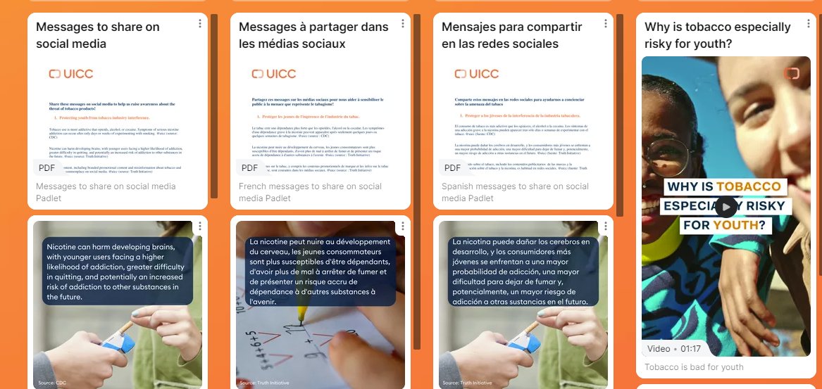 UICC's WNTD 2024 campaign toolkit:

padlet.com/UICC/world-no-…

Available in english, spanish and french