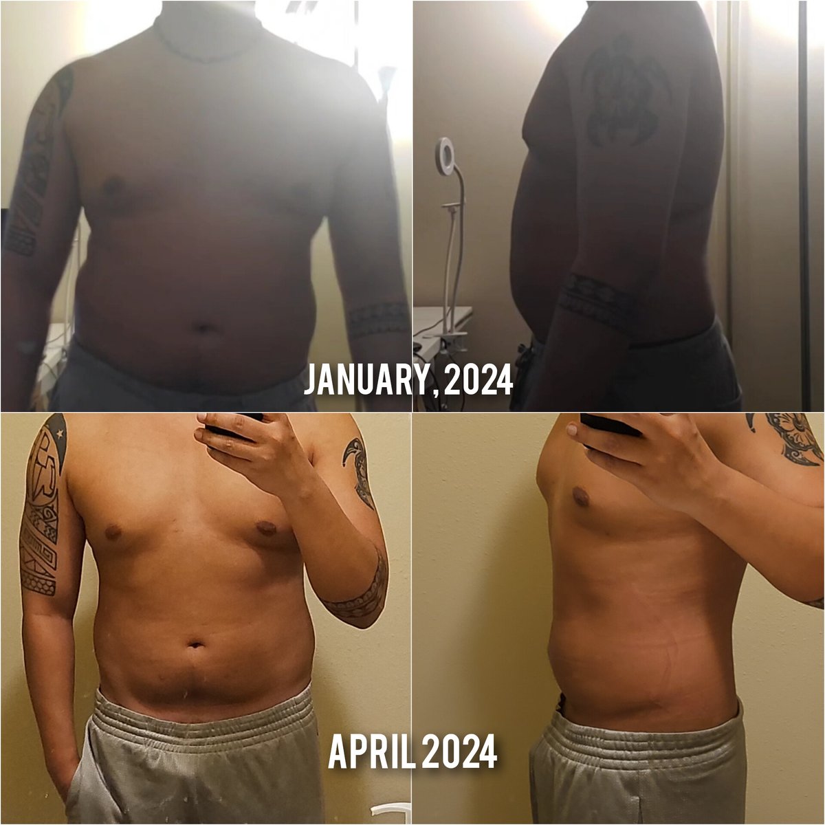BboyAndyboy_'s tweet photo. 3 months of training and a month of it using an ab-stimulator. Its not pretty to look at yet, but I just wanted to share and compare. 
(Sorry if you didn't expect to see me like this lol)

#fitnessjourney #weightloss #discipline #workout #progress https://t.co/d33GRItx96
