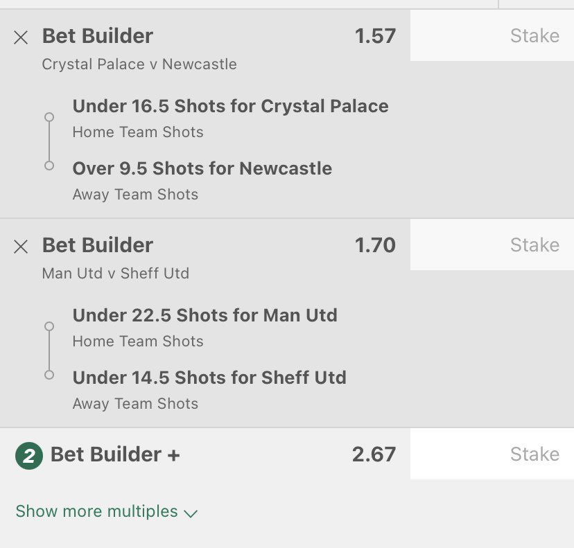 Matchdaybets2's tweet photo. - Match Day Bet β½οΈποΈ
- Wednesday Night Doubleπ₯
- Crystal Palace vs Newcastle +
Man United vs Sheffield United
- 2u - Bet builder double - 2.67 odds
- Good luck π€
#GamblingTwitter #PremierLeague #CRYNEW #MUFCSHU https://t.co/ba2rlWnWaI
