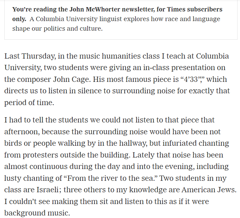 Plenty going on here but just imagine what it's like to take a music class from John McWhorter.