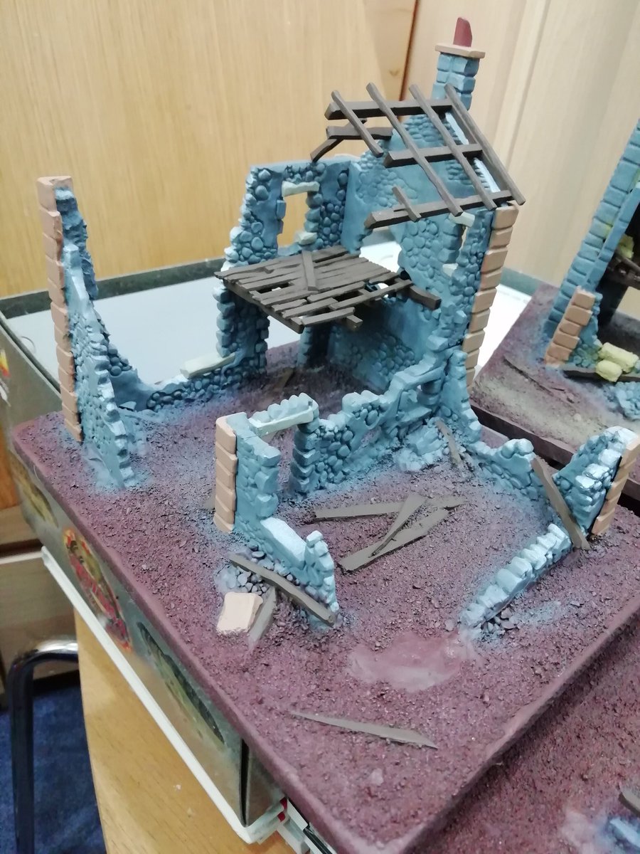 Zaba_76's tweet photo. @WarlordGames Working on my ruined farmhouses from Achtung Panzer blood &amp; steel starter set. https://t.co/mZ4OfTOeQQ