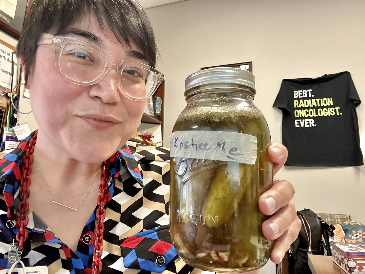 Happy administrative professionals day!! Everyday, the amazing admin staff @MSKCancerCenter help me care for patients with precision & grace. Thank your admins today (& every day)! They make a difference. Fun fact: Today my office coordinator brought in home made pickles! 🥒 🥰