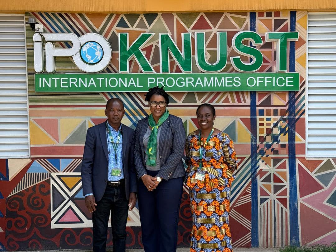 A team from Healthy Life Global, USA led by Mrs. Nikiel Winston, President and Chief Executive Officer (CEO) paid a courtesy call on Professor Esmeranda Manful, Vice-Dean of the International Programmes Office on Tuesday, 16 April 2024 at the IPO, KNUST.
