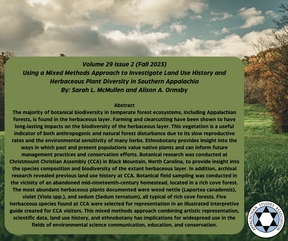 AppalachStudies's tweet photo. Join at:
https://t.co/VDvGGba7Pl
#jas #journalofappalachianstudies #appalachianstudies #appalachia #appalachian #appstudies #asa #Asainaction https://t.co/egzzW29Y4U
