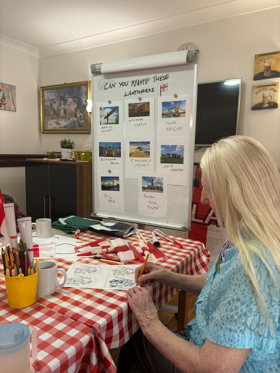 🏴󠁧󠁢󠁥󠁮󠁧󠁿 Celebrating St George's Day with our everyone was a blast! 🎉 Everyone had a great time. 🎨 #NursingHome #StGeorgesDay #Celebration #ElderlyCare