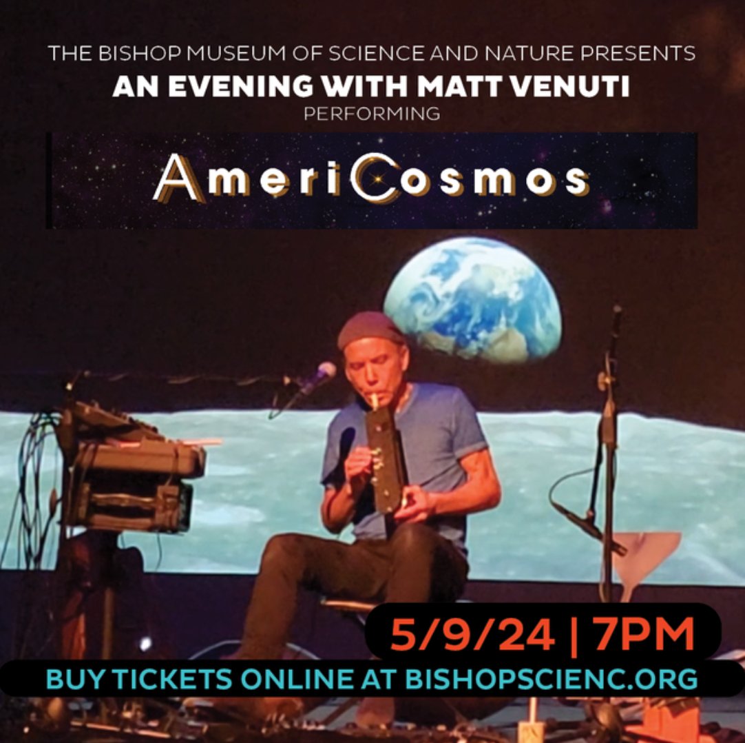 Come join Matt Venuti on May 9 for an unforgettable experience with AmeriCosmos. This captivating 75-minute show seamlessly blends live music with mesmerizing imagery of nature and space, combined with visuals from NASA and the Webb Telescope. bit.ly/49yq2kM