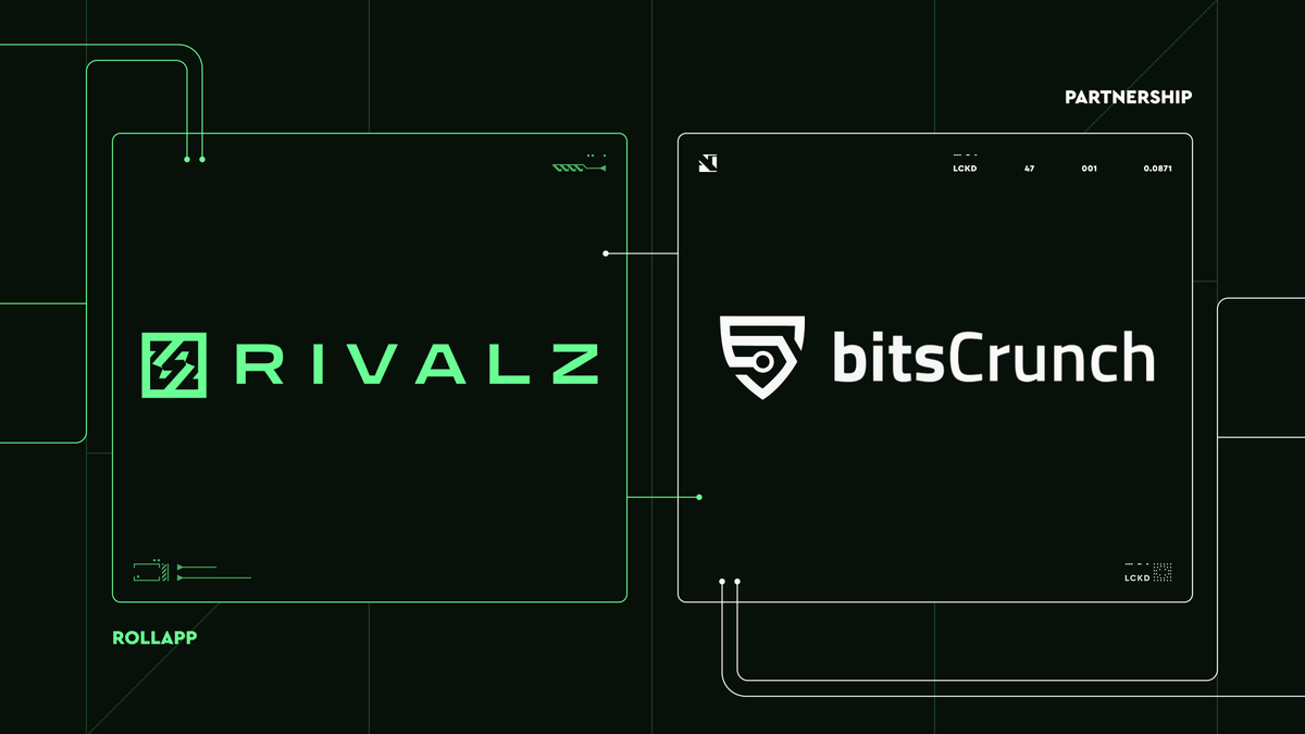 Announcing our partnership with @bitsCrunch. 

bitsCrunch is an AI and Data-driven analytics and forensics network, providing deep data access for the cross-chain environment of the digital asset space and AI-powered tooling for market trends and predictions. 

Rivalz will be