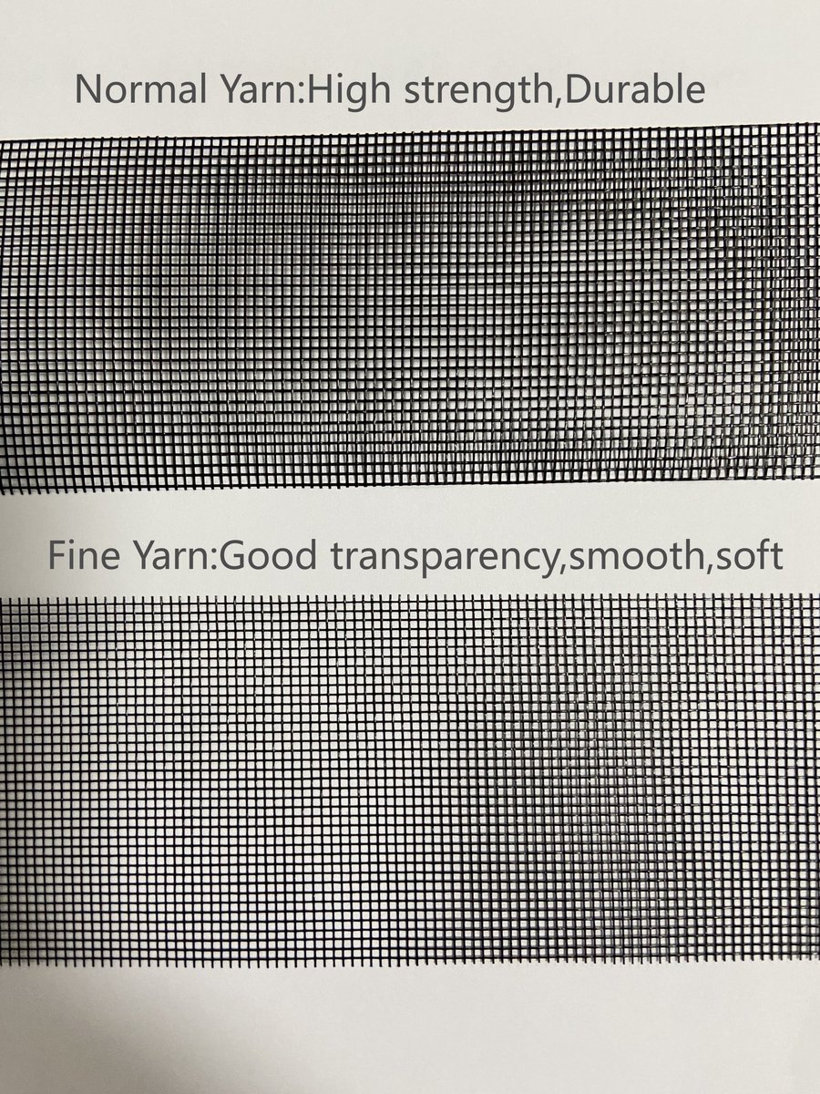 🌟Fine Yarn🌟 
✅ Enhanced visibility due to thinner threads 
✅ Improved airflow for better ventilation 
✅ Aesthetically pleasing and discreet
🌟Coarse Yarn🌟 
✅ Exceptional durability and strength ✅ Provides superior protection against insects 
Which one suits your needs？