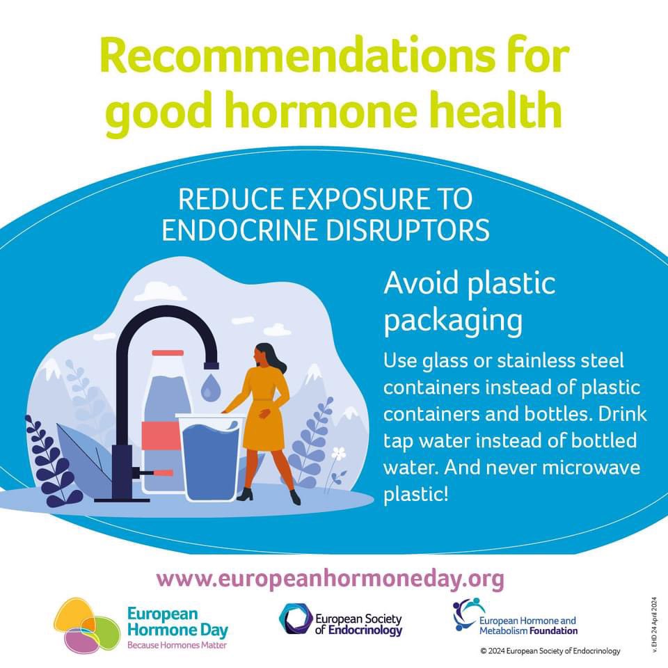 Endocrine-disrupting chemicals surround us BUT we can reduce our exposure to these harmful chemicals linked to conditions, incl. thyroid cancer & thyroid disease Here's one small step we can take to limit our exposure #BecauseHormonesMatter #EuropeanHormoneDay @ESEndocrinology