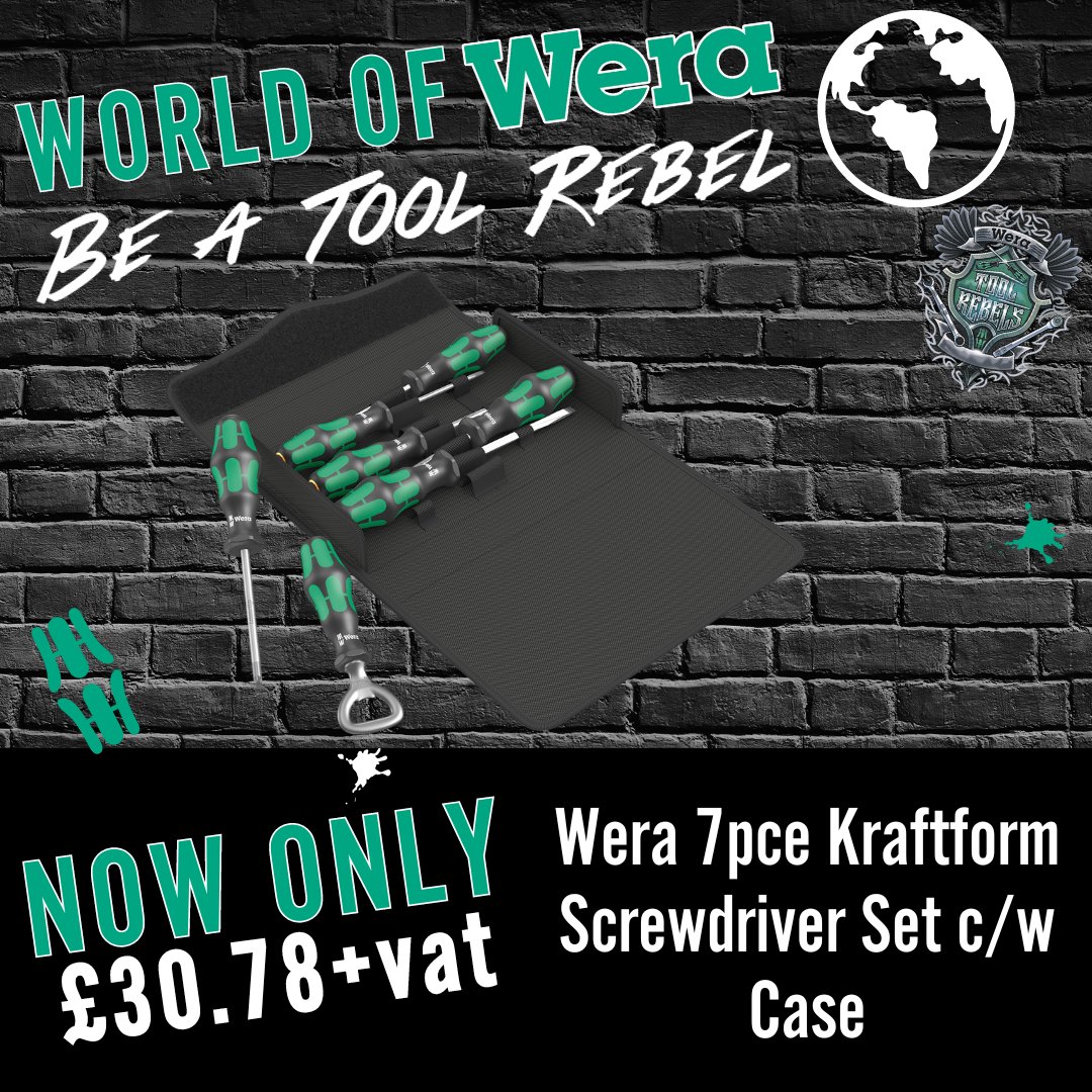 protradeuk's tweet image. 20% Off Wera📷

Enjoy 20% off the entire range including:
✅Screwdrivers &amp;amp; screwdriver sets
✅Sockets, spanners, ratchets &amp;amp; hex keys
✅Hand tool kits
✅Screwdriver bits, holders &amp;amp; bit sets

protrade.co.uk/wera-event/
#wera #worldofwera #toolrebel #beatoolrebel