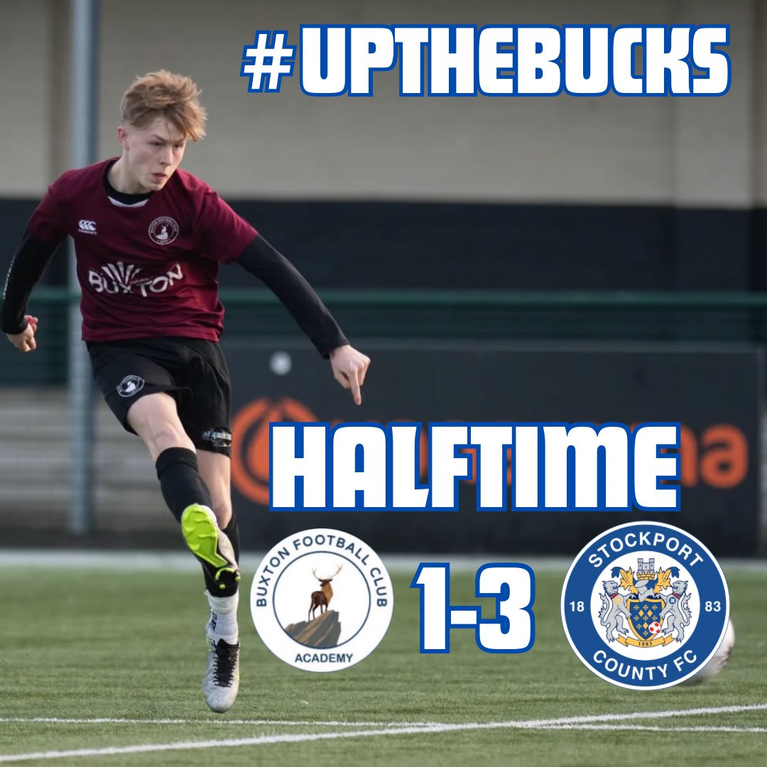 HALFTIME’ | BUX 🦌 1-3 STO 🟡

We are behind at the break 

#UpTheBucks | #TeamBuxton |💥