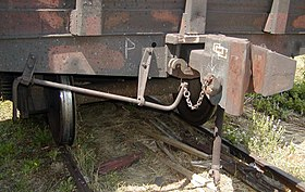 swiftstory's tweet photo. Oh yes, all exciting stuff. This is a Russian SA3 carriage coupler with its release mechanism. Invented by John Willison, Derby England. I've a man standing on this at the moment. Hoping to get him off by the end of the afternoon.
#amwriting #TransSiberianExpress https://t.co/bg8H6AI60D