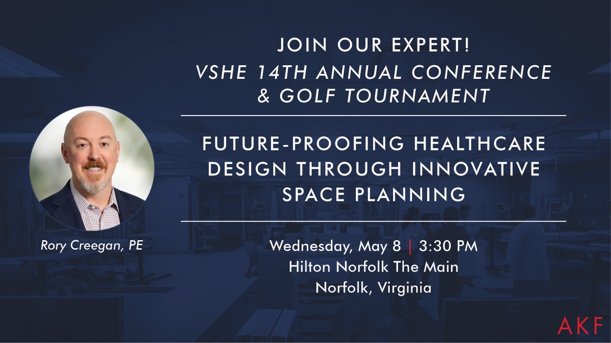 Join Rory Creegan at #VSHEAnnualConference as he presents '#FutureProofing #HealthcareDesign through Innovative #SpacePlanning'. Rory explores strategies to create spaces that prioritize #PatientCare & ensure operational resiliency.
tinyurl.com/2zzu85jb
#HealthcareEngineering