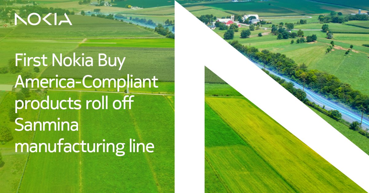 We continue to lead the way in bridging the digital divide. Our partnership with Sanmina has enabled us to deliver #broadband electronics and Optical Modules right from the heart of the U.S. Read the press release: nokia.ly/49WMHHr #BuyAmerica #DigitalDivide