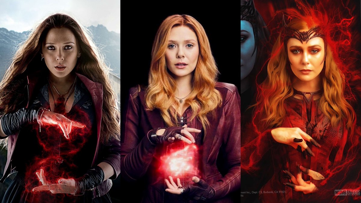 lizzieonfilm's tweet image. the evolution of the scarlet witch. ❤️‍🔥

anti-hero              superhero           villain