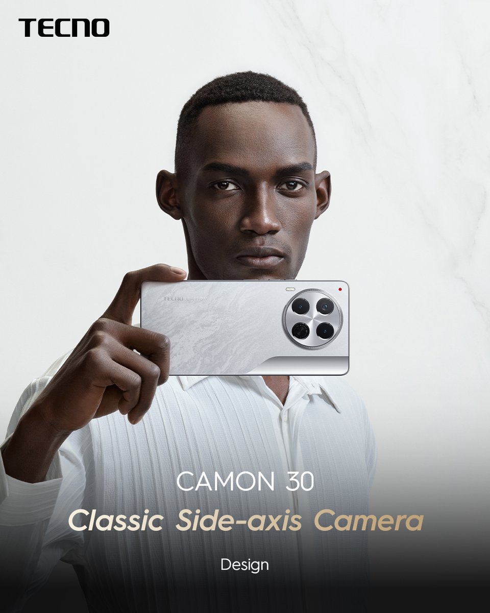 Capture classic style with #CAMON30! The side-axis camera merges classic with modern for a must-have look. #CAMON30AIPhone #CAMON30Series