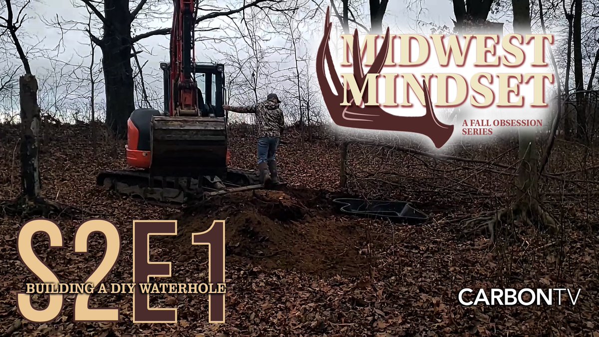 Welcome to Season 2 of Midwest Mindset! In this episode Mike walks us through his preferred method for building an in-ground water source and specific considerations when determining location, size, and deer travel Streaming now on @CarbonTV & YouTube 🔗 youtu.be/vStoGqddn5k?si…