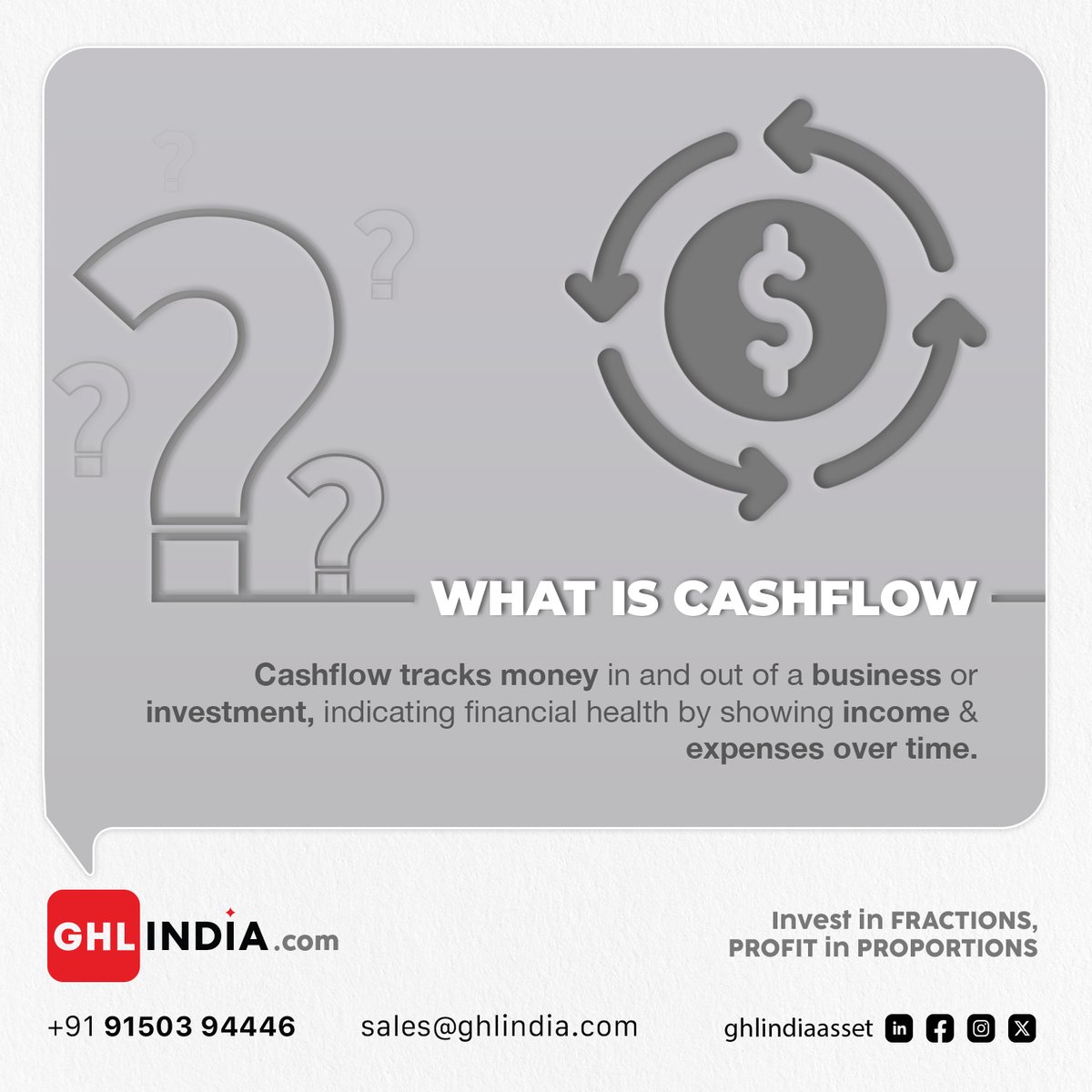 Let’s Understand Cashflow!

#investment #InvestSmart #investmentopportunities #investor #Invest #IncomeOpportunity #incomestreams #passiveincome  #PassiveIncomeJourney #wealthbuilding #wealthcreation #wealthmanagement #wealth #ReturnOnInvestment #heatwave