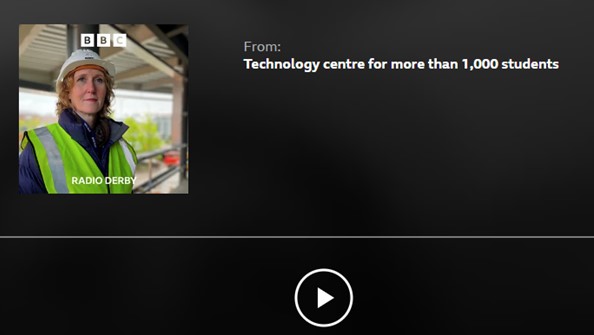 #ICYMI - @EastMidlandsIoT Exec Director Rachel Quinn interview, at our @derbycollege build-site, now on: @BBCDerby radio - bbc.in/3QdAmrB @BBCNews online - bbc.in/3WknzHs BBC TV @politicseastmid - bbc.in/3xSIGGY More at - emiot.ac.uk