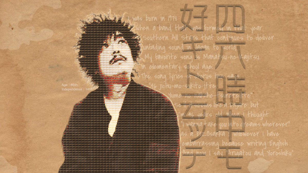 co_1_'s tweet photo. そんなわけで、46歳になりました。
まだまだ途上の身、励んでまいります。

テキストがキモイと感じた方は
至極、まっとうかと存じます(苦笑)。

#タイポグラフィ https://t.co/uZdY57VzlQ