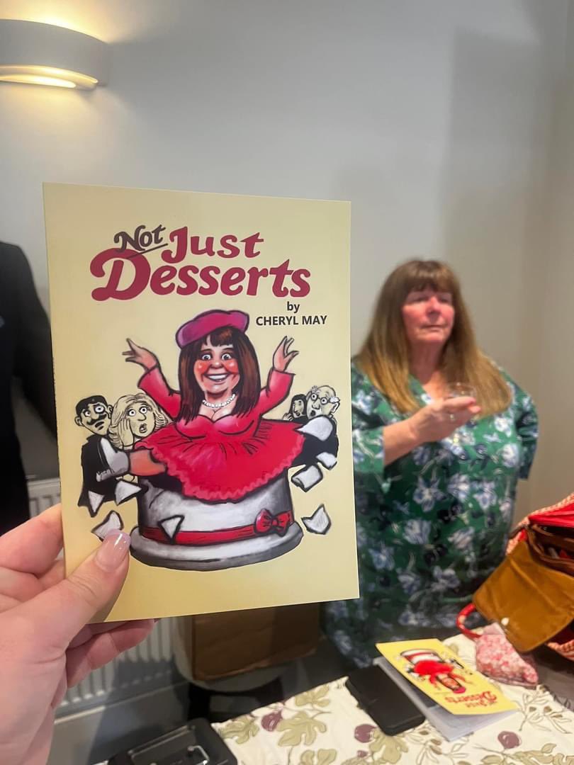 cheryl_jazz's tweet photo. My book, Not Just Desserts, is on sale at Medina Bookstore, Isle of Wight. Great feedback from my book launch and poetry performance last night. #writer @SWWJ https://t.co/gfEGJaUUFj