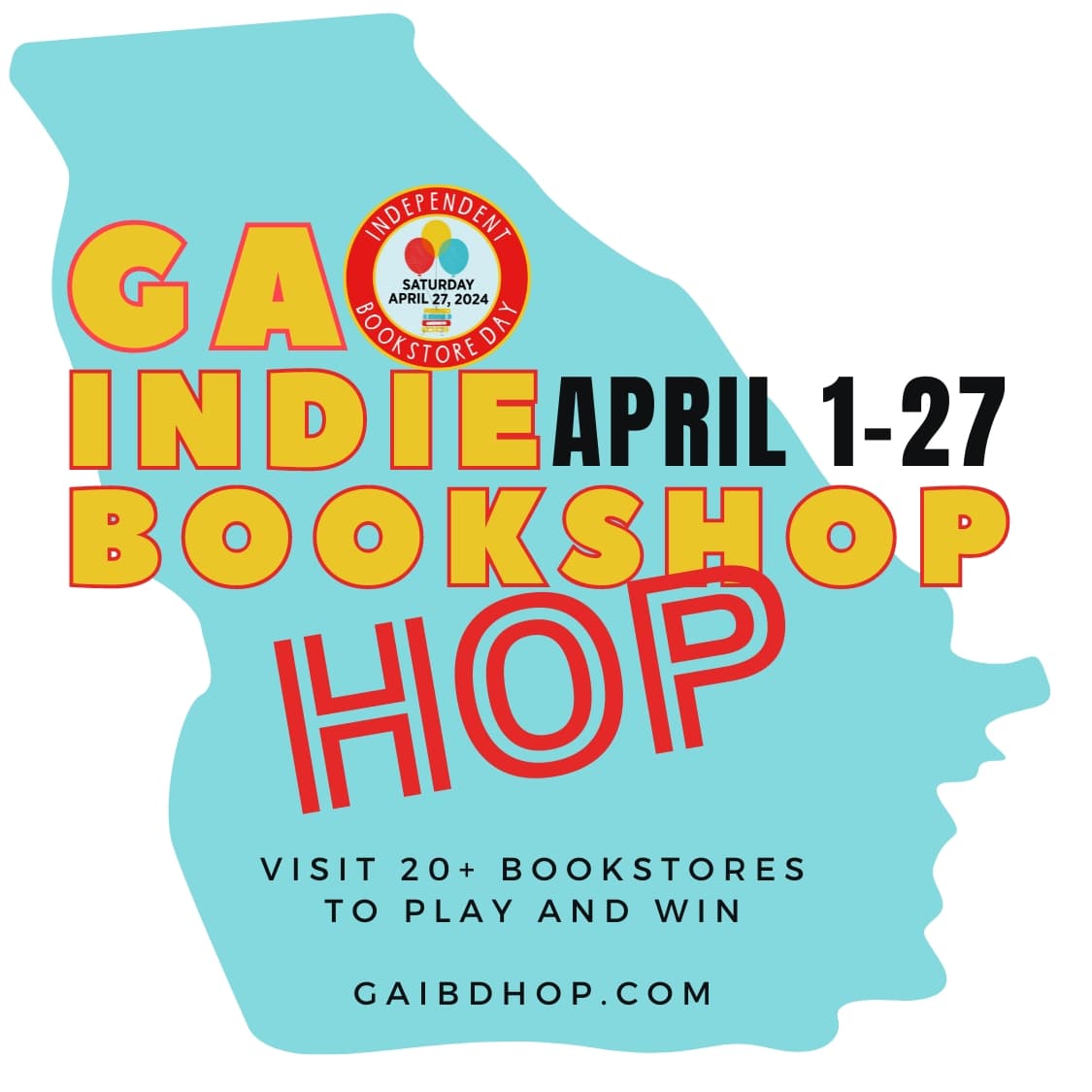 We are coming down to the last days of the #GeorgiaIndieBookshopHop! It culminates on Saturday, April 27th which is #IndependentBookstoreDay ! Come see us at Tall Tales, we will have authors from the Atlanta branch of #SistersinCrime visiting starting at 11:00 !  #shopindie