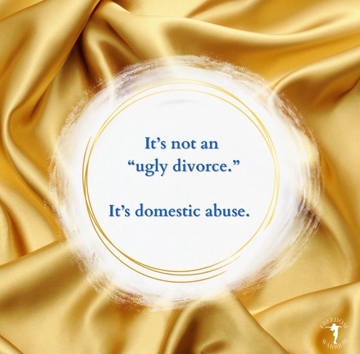 I’m so tired of people dismissing abuse as yet another Jerry Springer divorce. Who does? Family court, some attorneys and some police officers. If you’re an abuse victim, get a team - a coach, attorney, etc. - that believes you. I do. 

#DomesticAbuse #FamilyCourt  #divorce