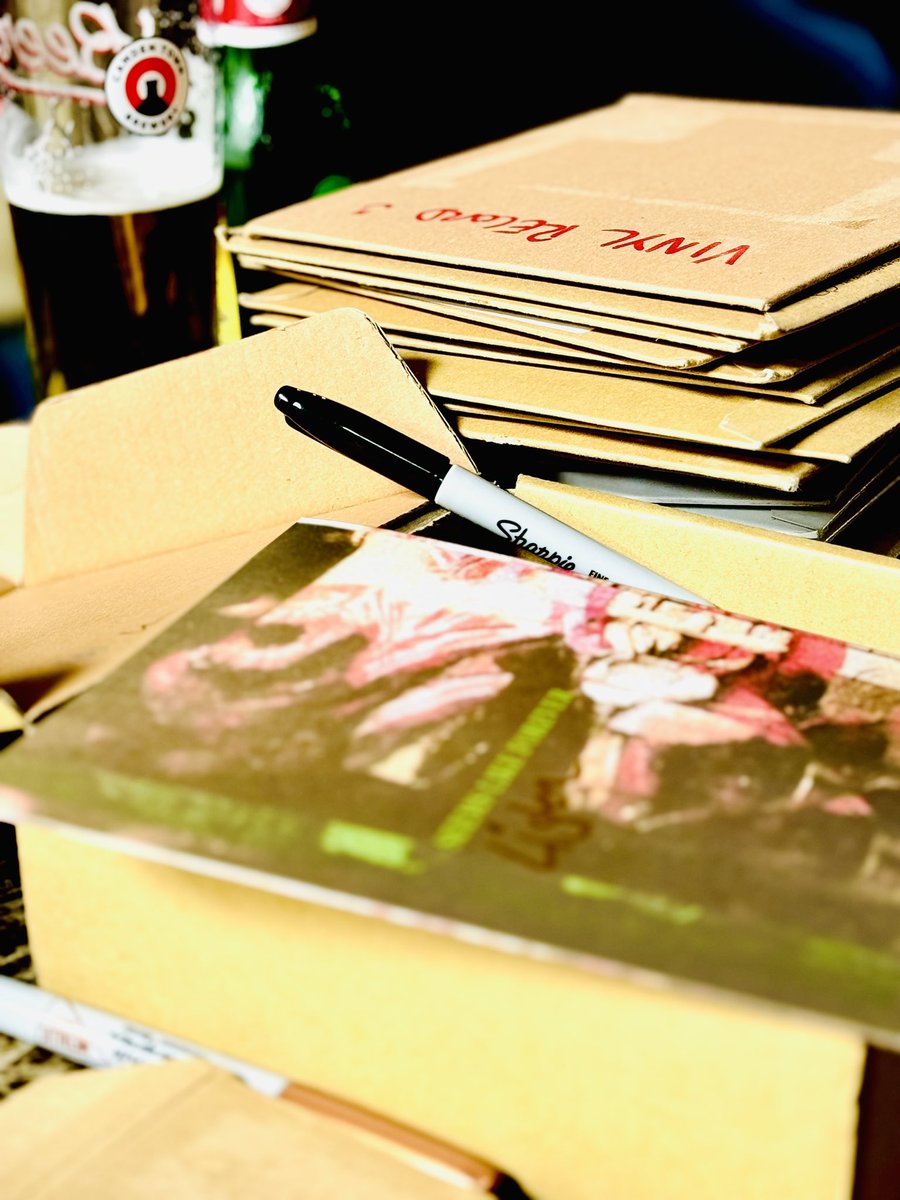 SoundersAgirl's tweet photo. The UK 7” singles are on their way  🥳@presents4sally  and I have just been sat at Hawley Arms signing and putting in mailers - please let us know when our first song baby have arrived 🥹🙏🏻♥️ https://t.co/LMFD7TlLw7