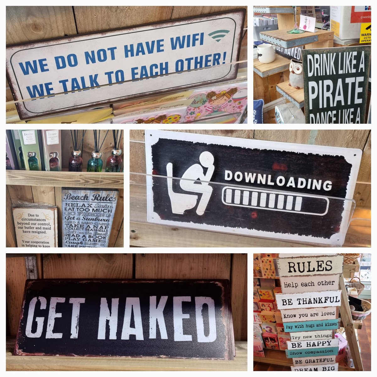 Signs are not easy to sell. You need space, a diverse range & customers with the same sense of humour. The signs you think are weak sell out & the ones you think will fly out tend to stick So @pjwilks if you want to drink like a pirate or dance like a Mermaid we got the sign 4U