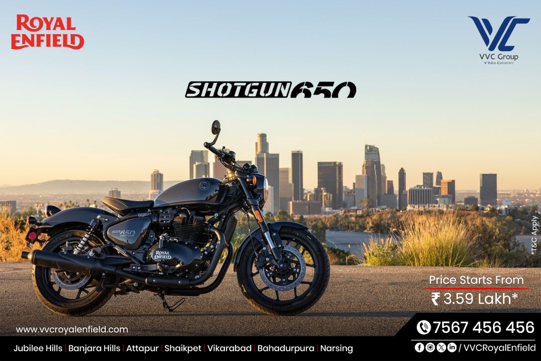 Self-expression meets the City of Angels. #Shotgun650 #ByCustomForCustom

Visit us - vvcroyalenfield.com/index.php
Call us on - 7567456456

#SG650 #RESG650 #RoyalEnfield #RidePure #PureMotorcycling #RoyalenfieldIndia #VvcRoyalenfield #VvcGroup