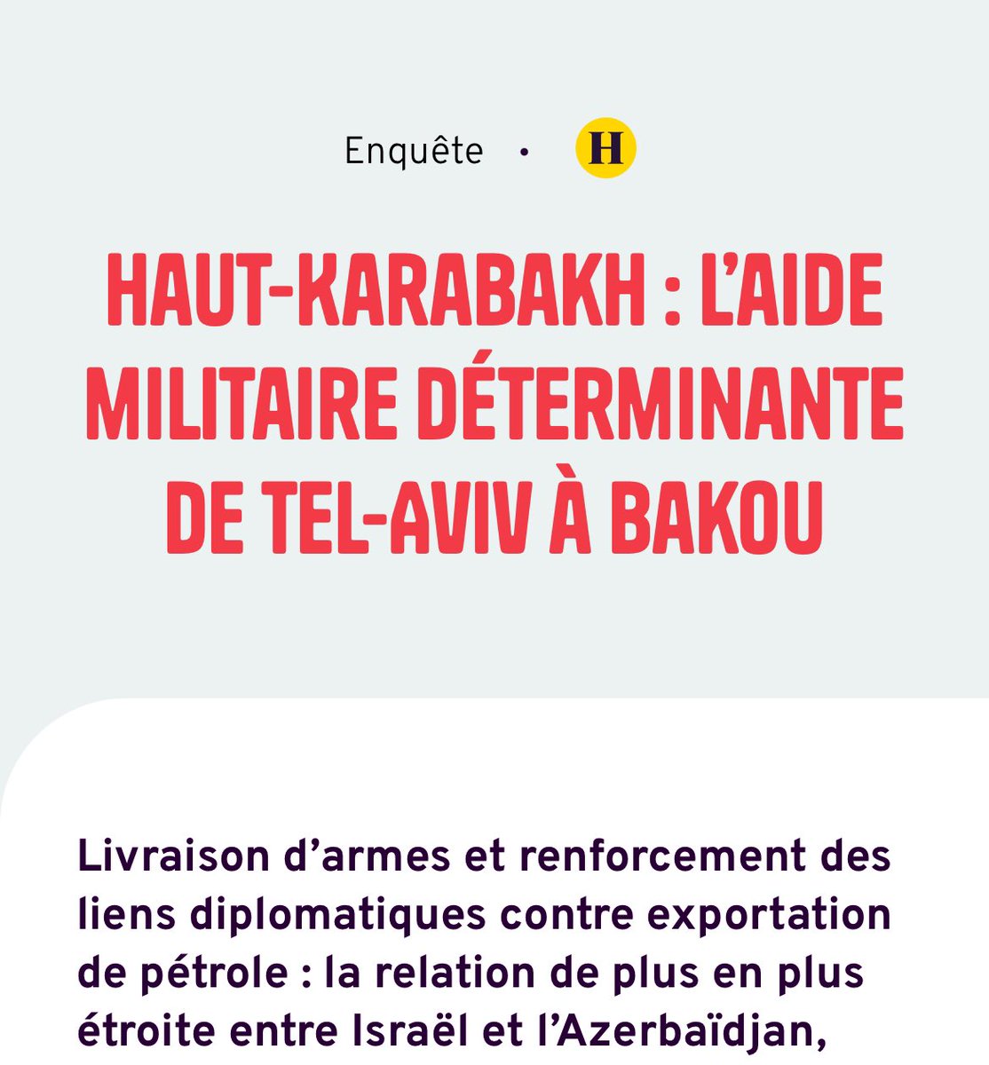 @MarionMarechal Condamnez vous israel qui fournit des armes à l’Azerbaïdjan contre l’Arménie ? 

Oui ou non ?