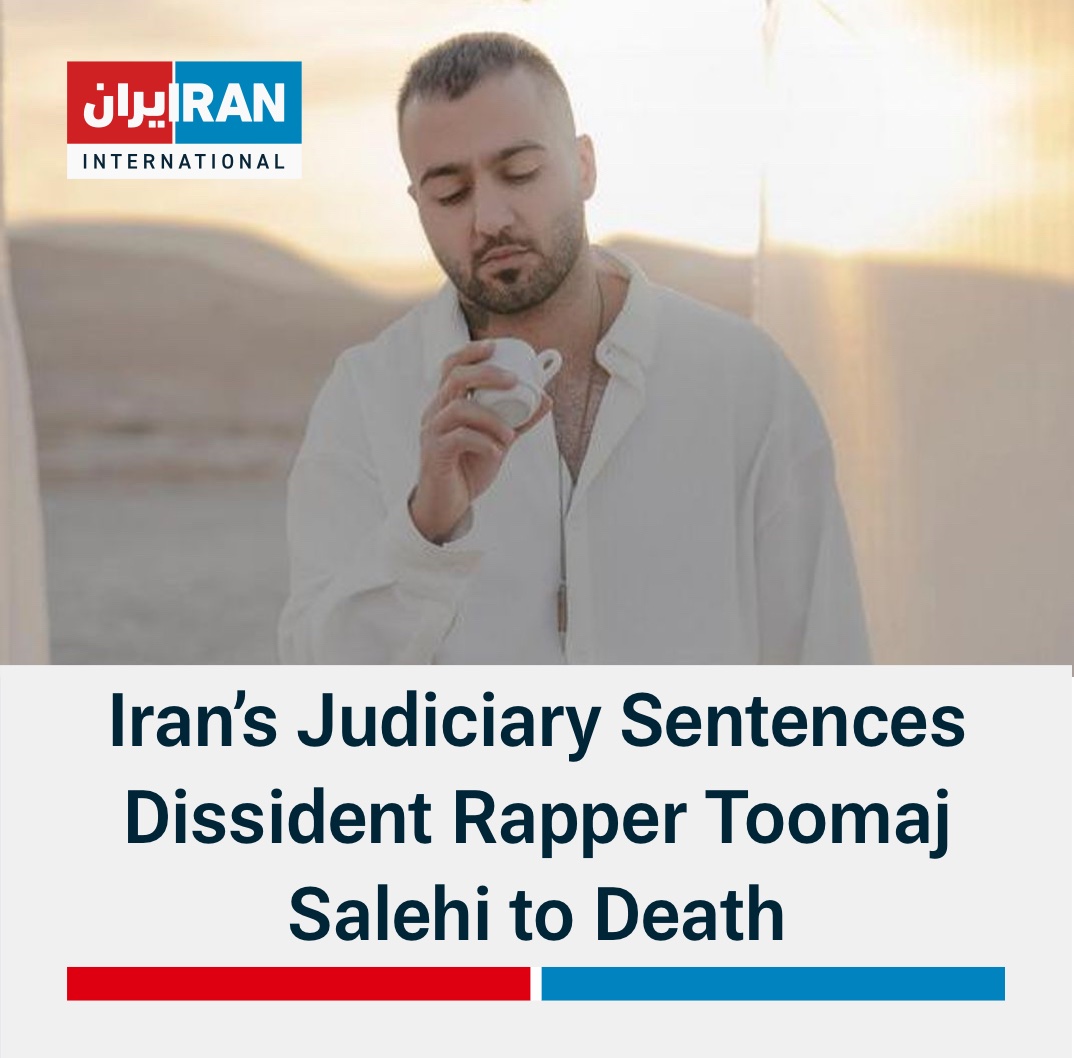 #BREAKING A revolutionary court in Iran has sentenced dissident rapper @OfficialToomaj Salehi to death on charge of “spreading corruption on earth”, his lawyer told @SharghDaily.