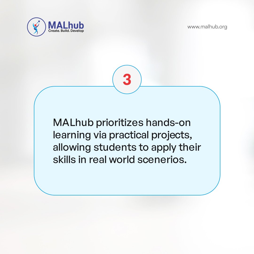 Embark on a journey of innovation and transform your career with MALhub! We're committed to empowering you with the knowledge and skills needed to thrive in the tech space. Here are few of the incredible benefits you'll experience when you join us #TechwithMALhub