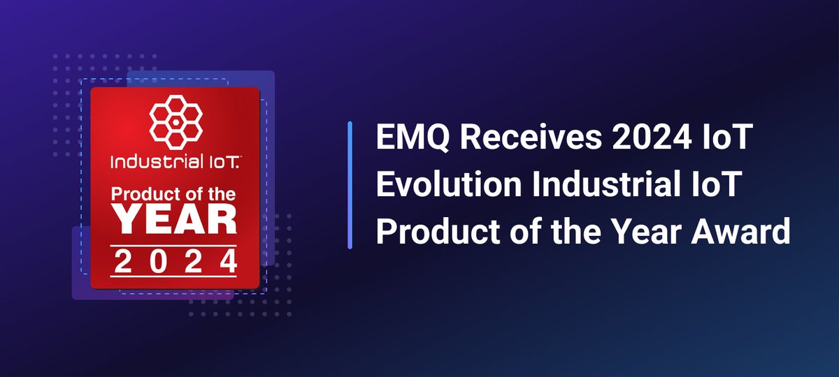 🏆 Our #EMQXPlatform receives the #2024IoTEvolution #IndustrialIoT Product of the Year Award! 🎉 Huge thanks to our incredible team for their hard work and dedication that made this achievement possible. Read the press release here: bit.ly/3xM4a8d