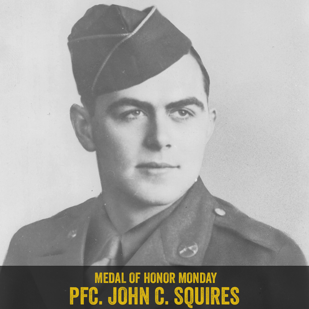 On this day in 1944 Pfc. John C. Squires is posthumously awarded the Medal of Honor. Today we honor his memory. #ninelineapparel #medalofhonor #moh #ww2history #ww2 #usmilitary #ushistory #usarmy #usarmyhistory #onthisday