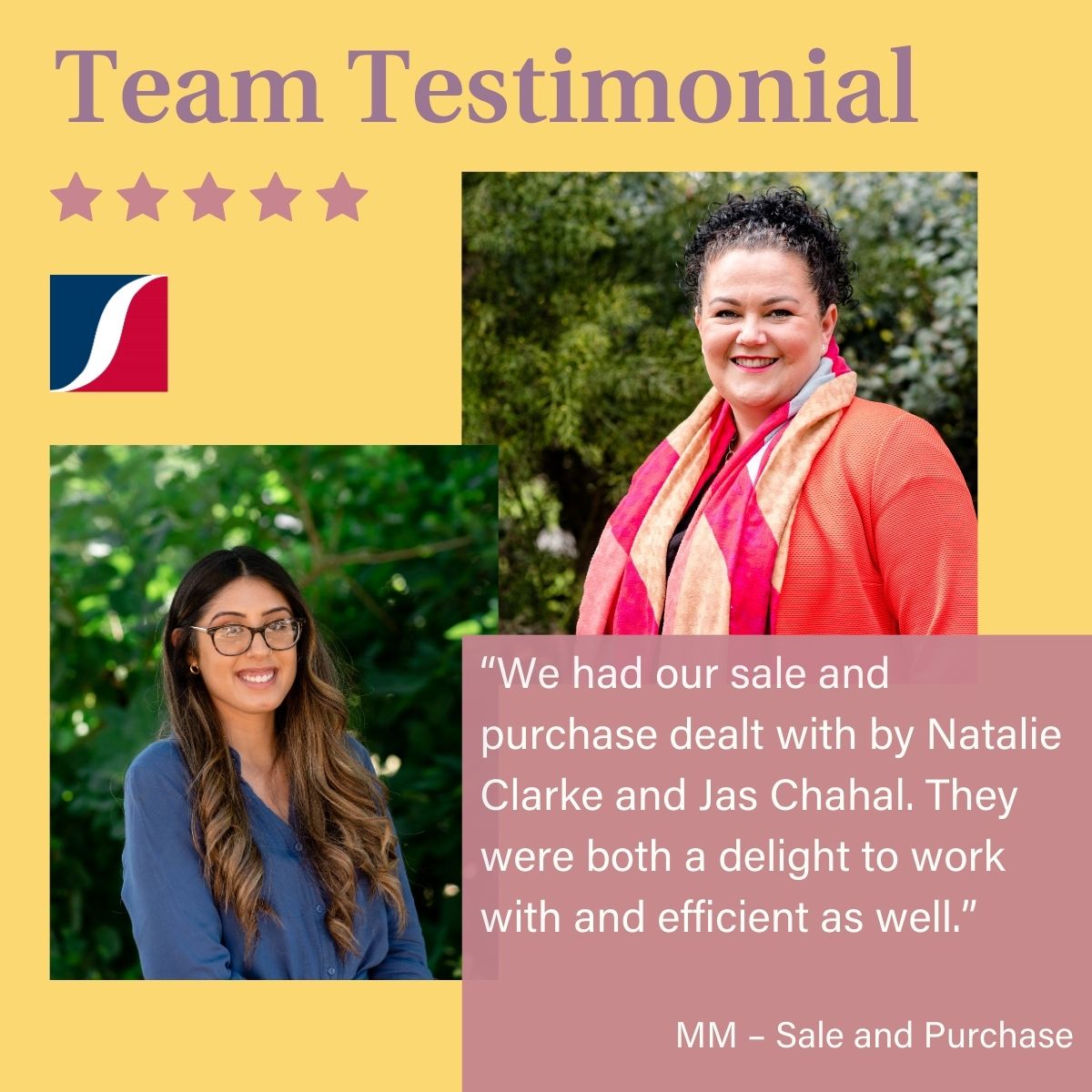 Thank you, Natalie Clarke and Jas Chahal, for your excellent service in helping our client. 

#clientfeedback.