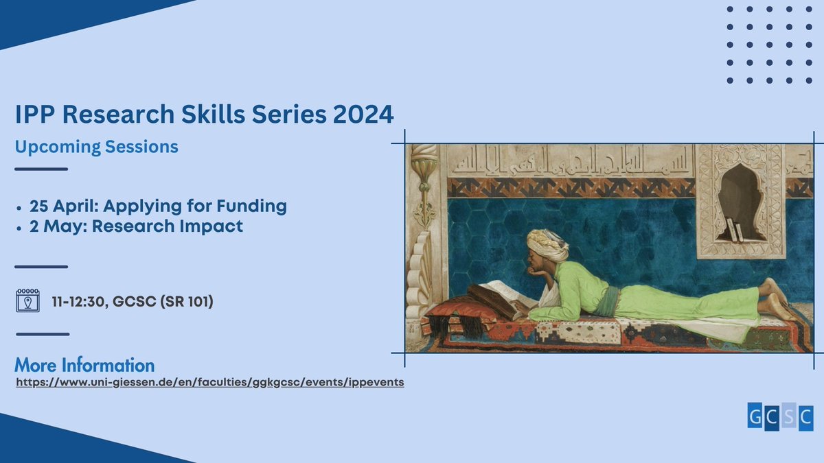 🗓️  Don't miss the final 2 sessions of the #IPP #ResearchSkills series tailored for #PhD candidates. #SaveTheDate and join us from tomorrow:
- 25 April: Navigating Funding Opportunities
- 2 May: Impactful Research Insights
More #IPPevents on 👉: buff.ly/3xzVAJQ