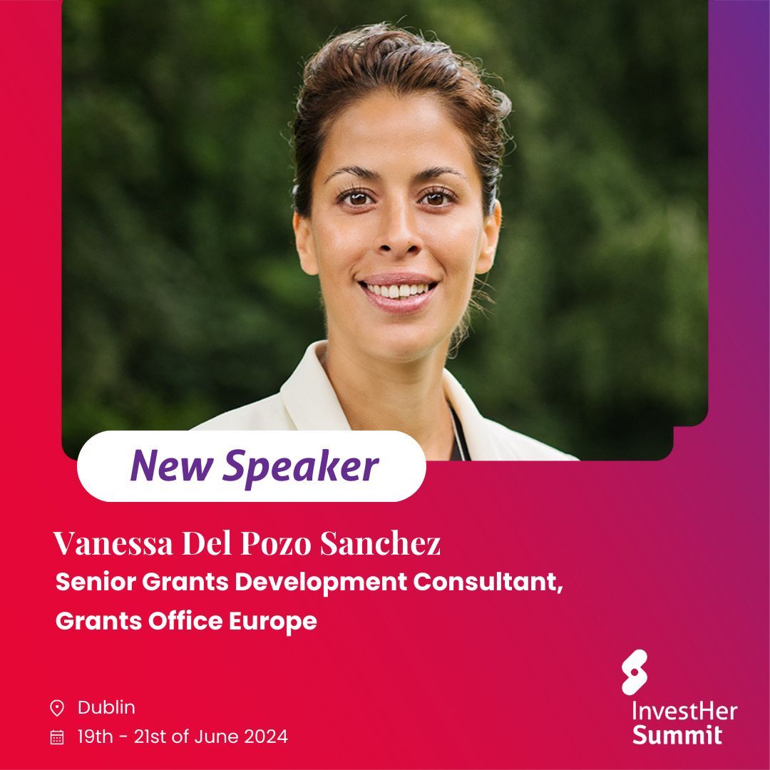 📣 Announcing Vanessa Del Pozo Sánchez, @GrantsOfficeEur as #Speaker @InvestHerSummit 2024! From Neuroscience to funding high-tech projects across Europe 🇪🇺 Don't miss her insights on driving innovation through funding＄Register → bit.ly/InvestHerSummi… #CommunityIsCapital