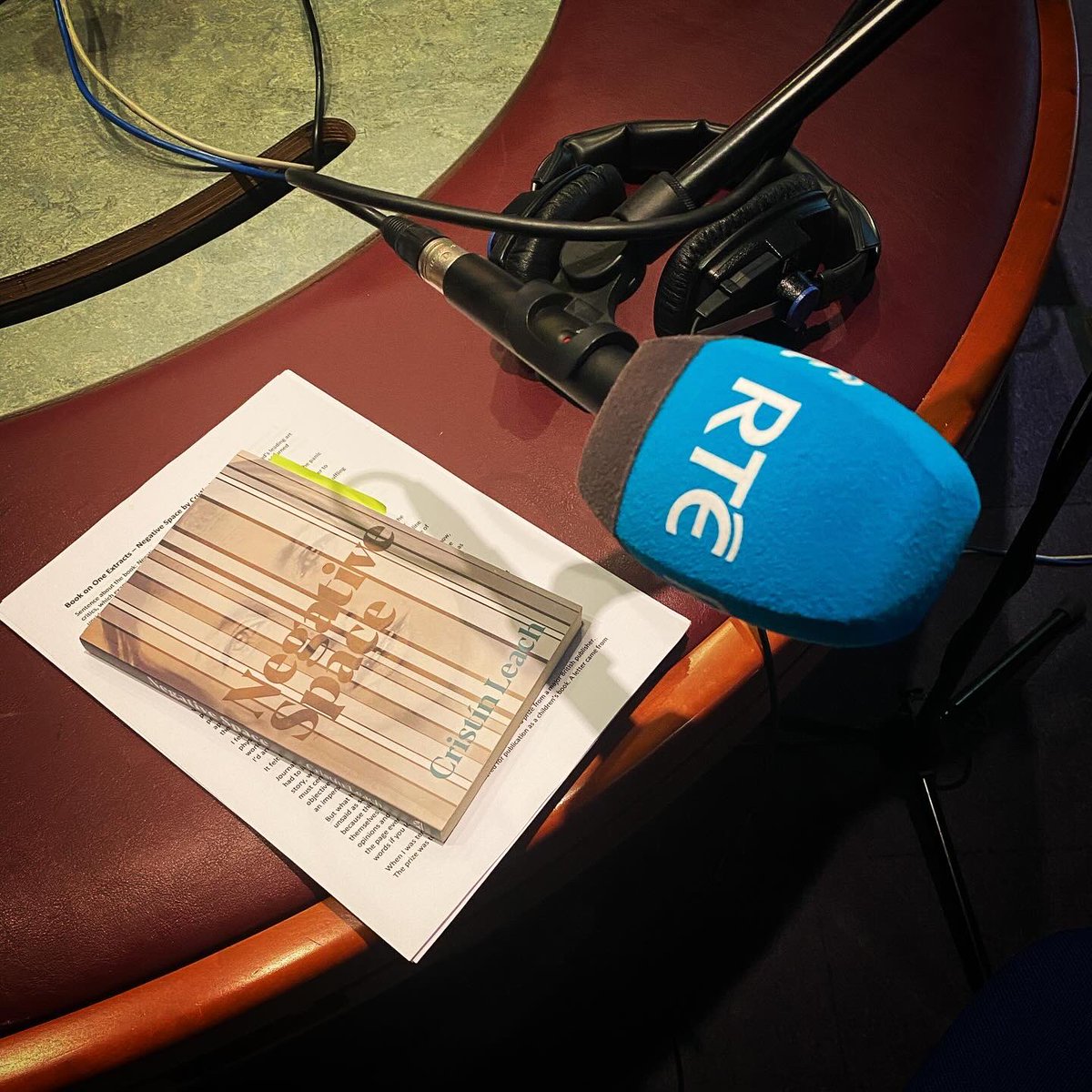 Tune in tonight 11.20pm @RTERadio1 for another extract from Negative Space for the Book on One, read by me and couched in the ever brilliant Late Date musical choices and dulcet tones of Cathal Murray. #RTEbookonone #LateDateRTE @MerrionPress