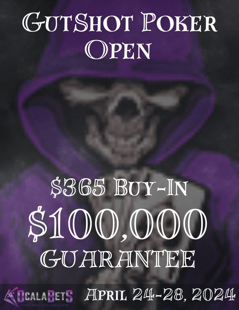 OcalaBets's tweet photo. Today is Day 1A of our $365 Buy-In $100,000 Guaranteed GutShot Poker Open!!! Cards will be in the air at 4pm. #gainesvillefl #gainesvillepoker #gutshottournamentroom #ocalabets #ocaladrinkspecials #ocaladestination #ocalapoker #ocalavegasstylegames #vegasstylegames https://t.co/gFBjWaVjf6