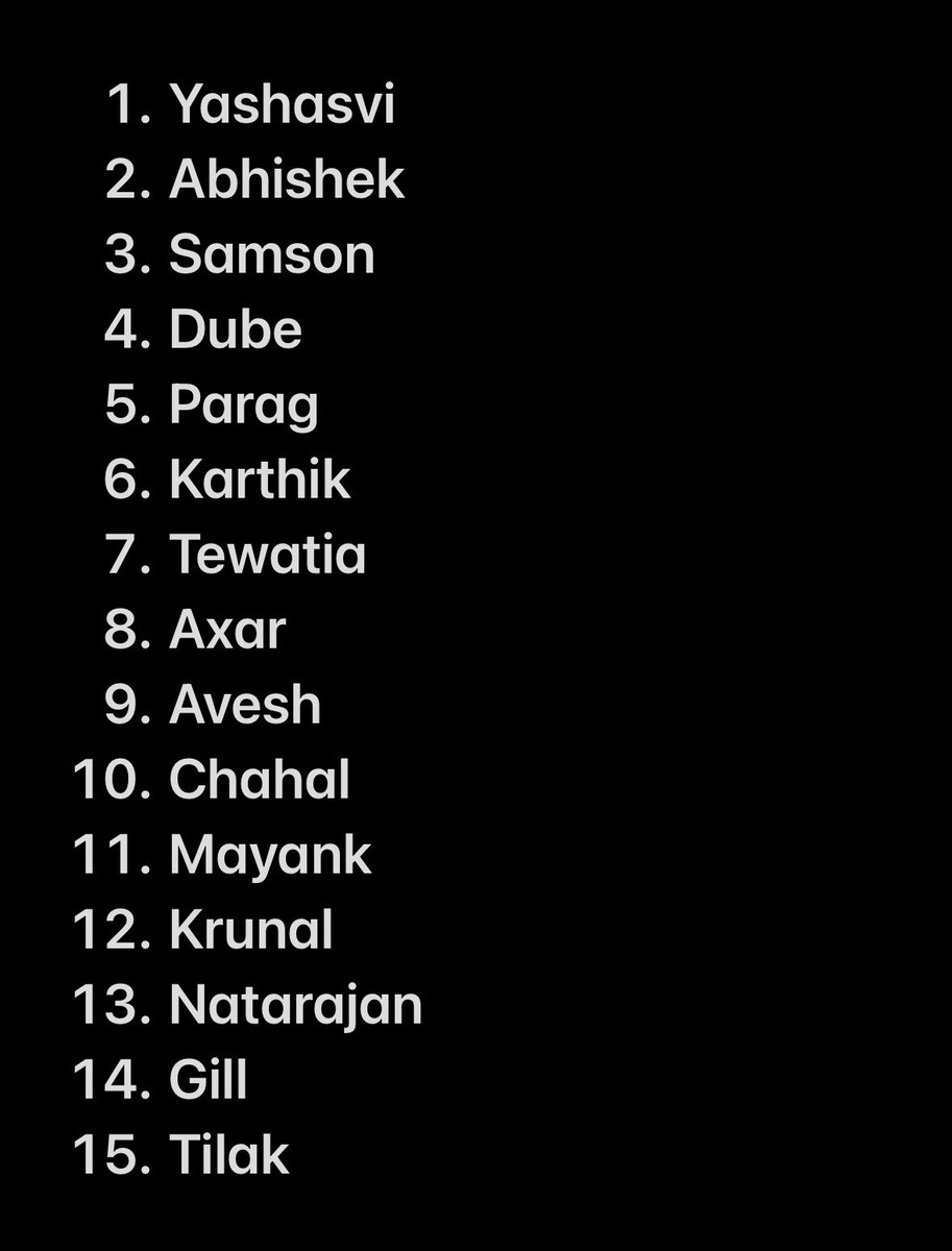 While everyone is making up India’s squad for the #T20WC, I thought I’d look at a back-up squad, unlikely to figure (one of Gill and Jaiswal will probably be in the main squad, but still)..I’m sure I missed a few, but it’s a conversation starter..lots of bowling options..