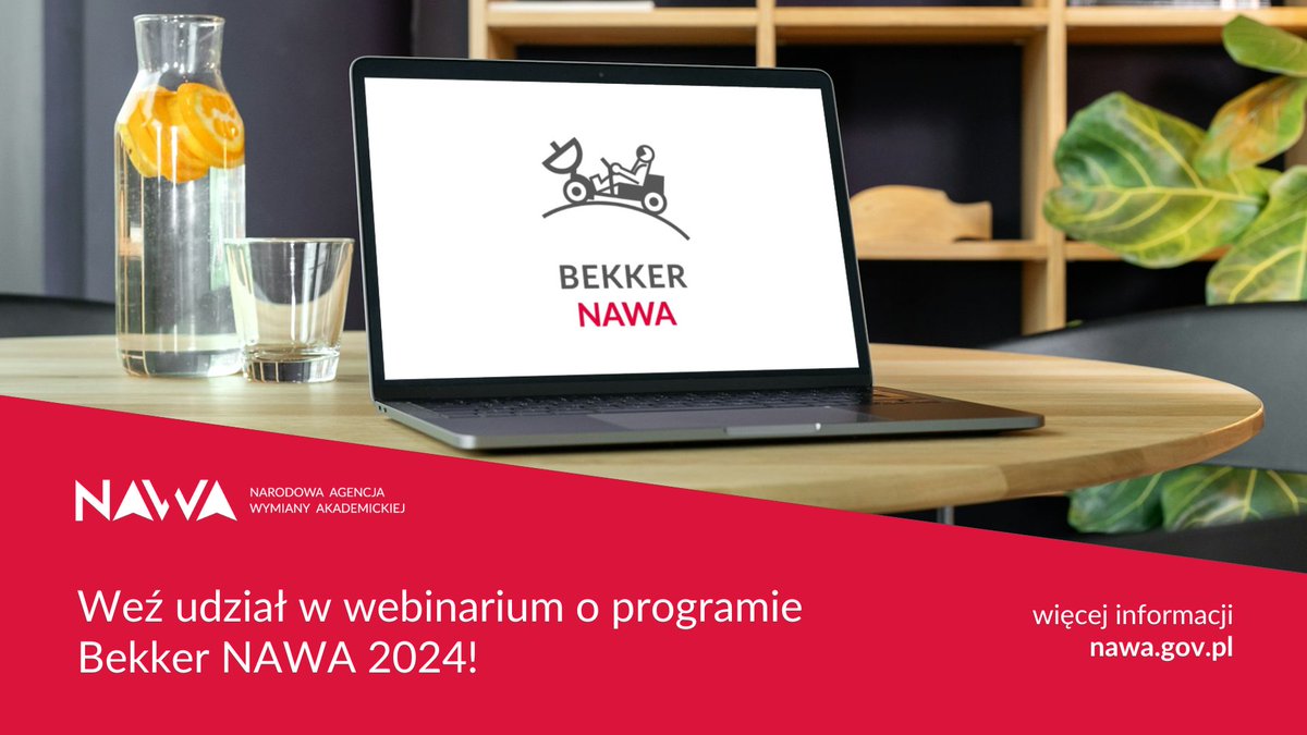 ❓ Chcesz złożyć wniosek do programu Bekker NAWA i rozwijać swoją karierę naukową w zagranicznych ośrodkach badawczych? 👉 Weź udział w naszym webinarium 7 maja o godz. 11:00! ℹ️ Więcej informacji i link do rejestracji: nawa.gov.pl/nawa/aktualnos…