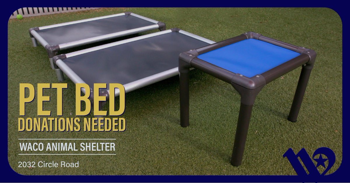 Waco Animal Shelter needs new beds – please consider donating a @ShelterBeds! They offer a program that allows residents to donate (tax-deductible) a durable, easy to clean & off the floor bed directly to us! 👉Get more info & donate: waco-texas.com/Departments/An… #wacotexas #wacotx