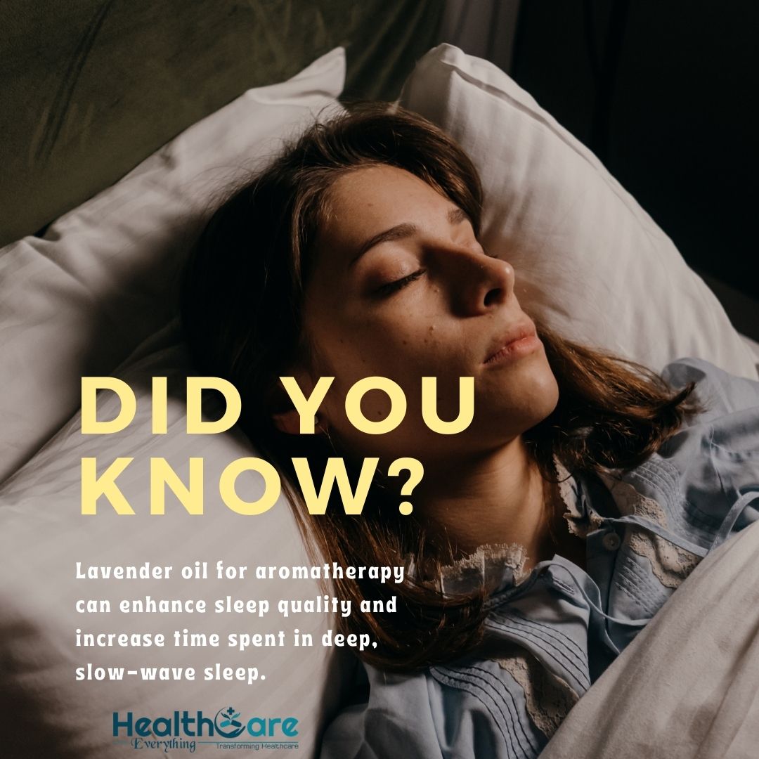 Did you know? Lavender oil for aromatherapy can enhance sleep quality and increase time spent in deep, slow-wave sleep.

#LavenderOil #Aromatherapy #SleepQuality #DeepSleep #SlowWaveSleep #NaturalRemedies #HealthyHabits #WellnessTips #HealthcareEverything