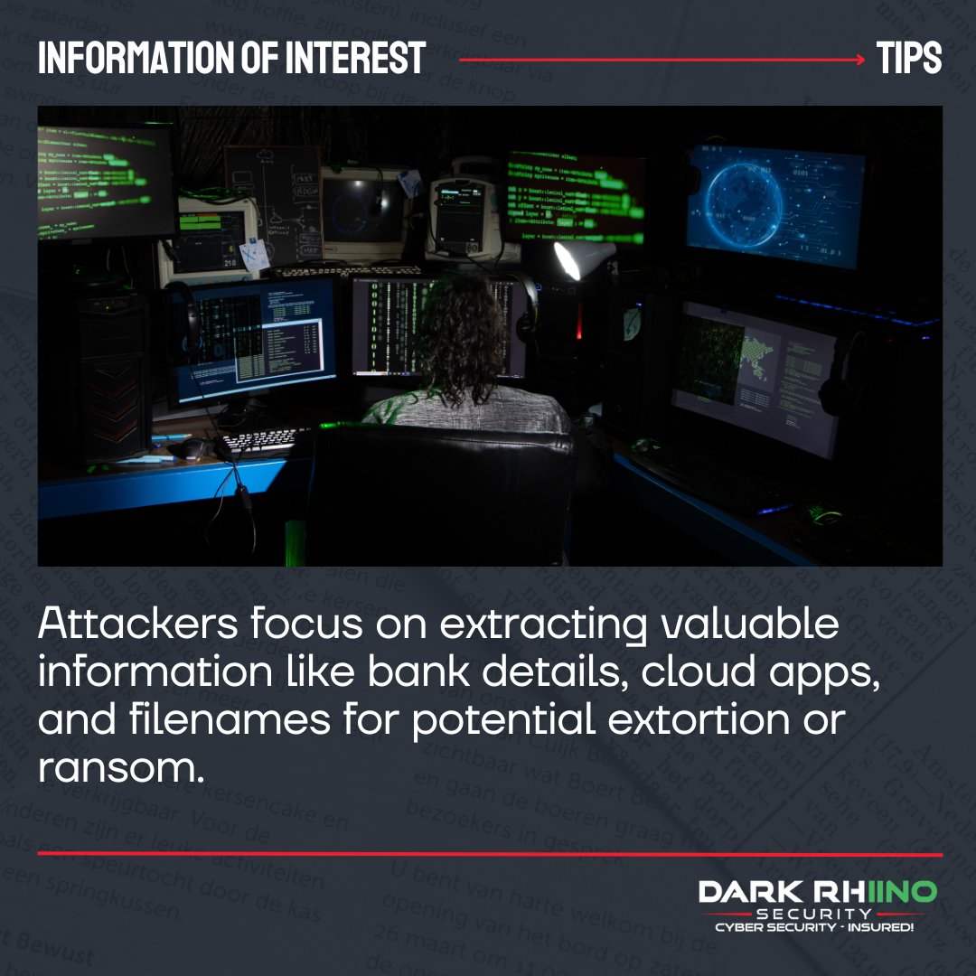 Data Goldmine: Delve into the information cybercriminals crave and why protecting it is crucial for your security. #DataProtection #PrivacyMatters #CISO #Infosec #DarkRhiinoSecurity