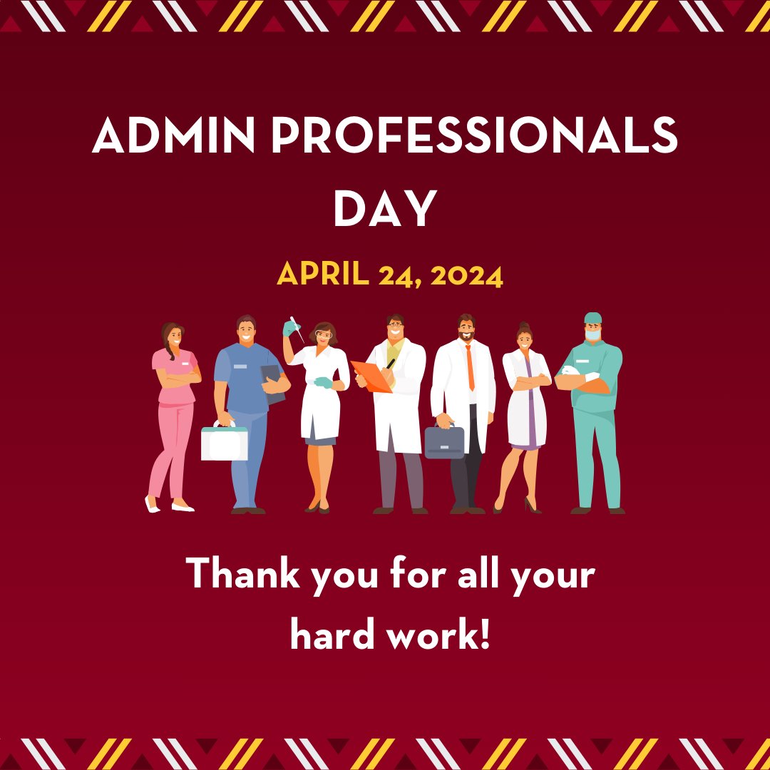 Happy Admin Professionals Day! We are grateful for all of our problem solving, dependable workers who help keep the department running. Thank you all and keep up the incredible work!