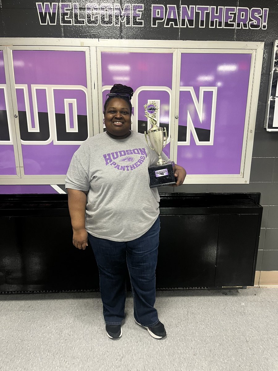 Congratulations to Ms. Morton, our Panthers of the Week! 🖤💜🖤 #PanthersLEAD