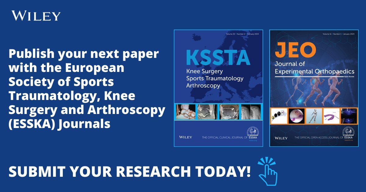 Stay up to date in the fields of #Orthopedics and #SportsSciences by visiting the ESSKA Journals Hub: ow.ly/Y1Z950QW9e2 @KSSTA @JEO_journal @ESSKA_society